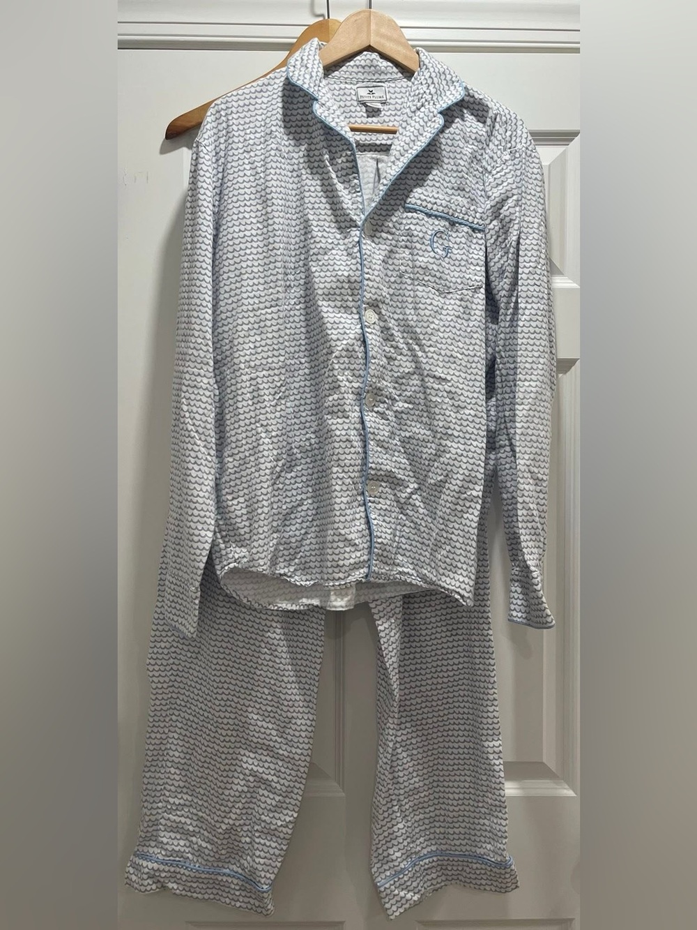 Men’s Petite Plume pajamas - G monogram! - size large
